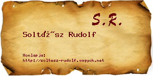 Soltész Rudolf névjegykártya