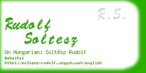 rudolf soltesz business card